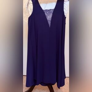 BCBGMaxAzria Deep Navy purple Sleeveless V‑Neck Dress